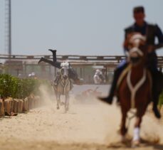 6. Etnospor Kültür Festivali'nde cirit müsabakaları büyük ilgi gördü