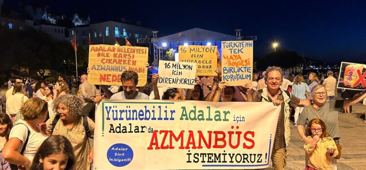 Adalar'daki caz festivalinde “minibüs” protestosu