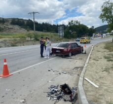 Bolu'da kazazede yeni doğum yapmış anne ile bebeği tedbiren hastaneye kaldırıldı