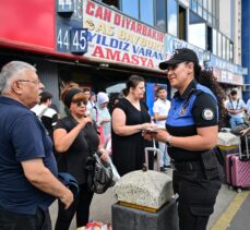 Büyük İstanbul Otogarı'nda vatandaşlara güvenlik tedbirleri bilgilendirmesi