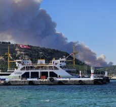 GÜNCELLEME – Çanakkale'deki orman yangını nedeniyle bir köy tedbiren boşaltıldı