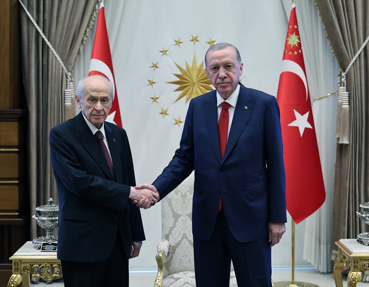 Cumhurbaşkanı Erdoğan'ın MHP Genel Başkanı Bahçeli ile görüşmesi sona erdi