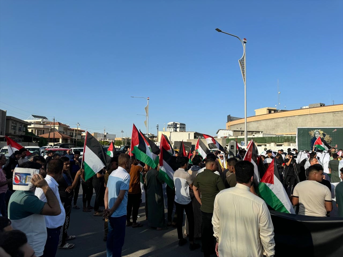 Irak'ta Filistin'e destek gösterisi düzenlendi
