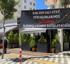 Kahramanmaraş'ta kafe işletmecisi bir günlük gelirini Gazze için bağışladı