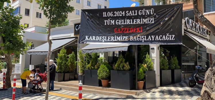 Kahramanmaraş'ta kafe işletmecisi bir günlük gelirini Gazze için bağışladı