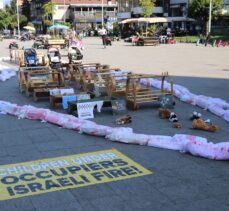 Kuzey Makedonya'da “Kalkandelen'den Gazze'ye boş beşiklerin haykırışı” gösterisi