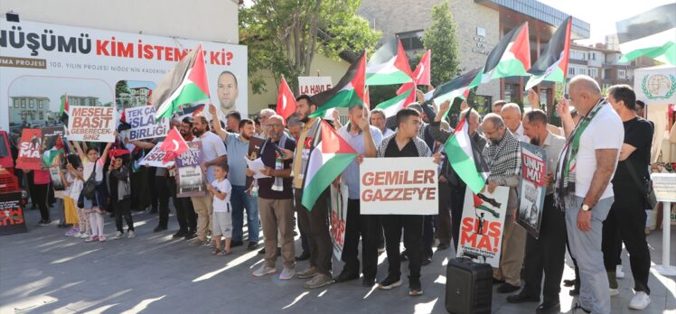 Niğde'de, İsrail'in Filistin'e yönelik saldırıları protesto edildi