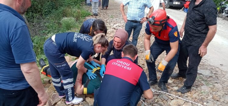 Ordu'da uçuruma düşen ATV'deki 2 kişi yaralandı