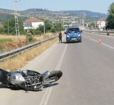 Samsun'da devrilen motosikletin sürücüsü öldü