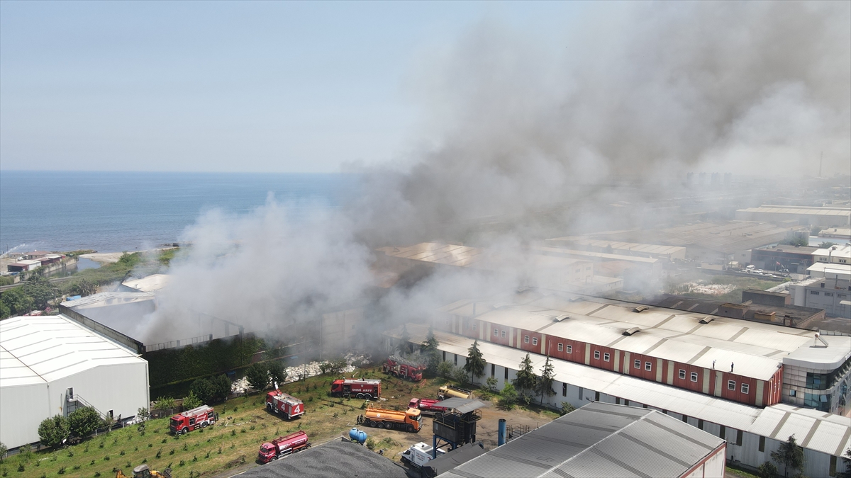 GÜNCELLEME 2 – Samsun'da iki fabrikada etkili olan yangın 6 saat sonra kontrol altına alındı