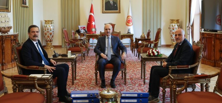 TBMM Başkanı Kurtulmuş, Türkiye İşçi Partisi Genel Başkanı Baş'ı kabul etti