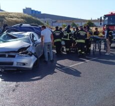 Tekirdağ'da iki otomobilin çarpışması sonucu 6 kişi yaralandı