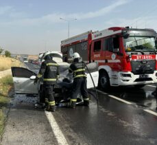 Tekirdağ'da seyir halindeyken yanan araç kullanılamaz hale geldi