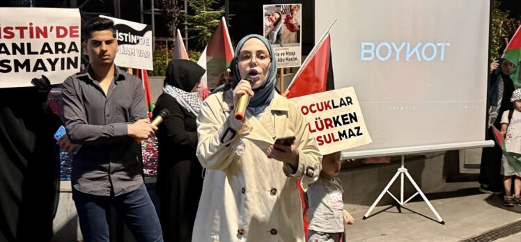 Trabzon'da İsrail'in Gazze'ye yönelik saldırıları protesto edildi