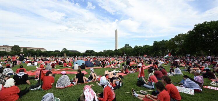 Washington'da binlerce göstericiden Biden'a Gazze konusunda “kırmızı çizgi” uyarısı