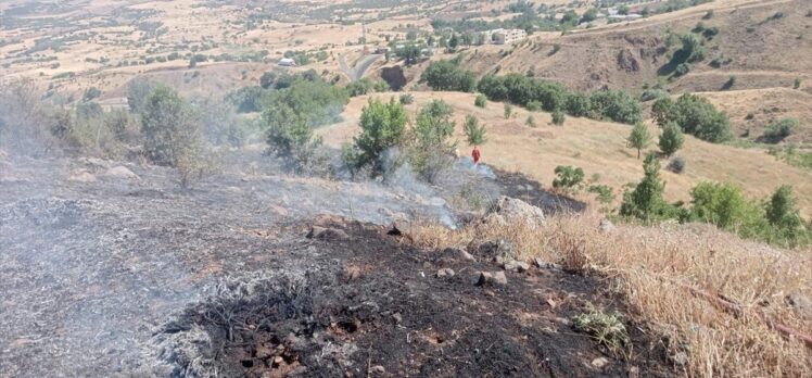 Bingöl'de örtü yangını ormana sıçramadan söndürüldü