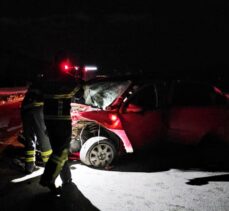 Çorum'da traktörle çarpışan otomobilin sürücüsü yaralandı