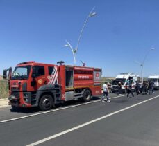 Diyarbakır'da seyir halindeki ambulansta çıkan yangın söndürüldü