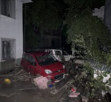 Erzurum'un Oltu ilçesinde meydana gelen sel hasara yol açtı