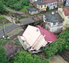 GÜNCELLEME – Giresun'da sağanak nedeniyle bir ev yan yattı, su baskınları oluştu