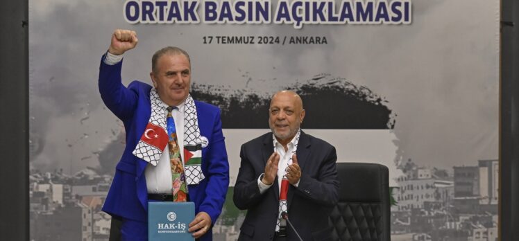 HAK-İŞ ve Arnavut İşçi Sendikaları Konfederasyonundan Filistin'e destek bildirisi: