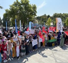 Konya'da çocuklar Gazze'ye destek için toplandı