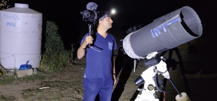 Nemrut Krater Gölü gece görüntülendi