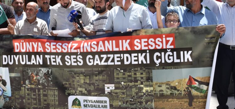 Şırnak'ta, İsrail'in Gazze'ye saldırıları protesto edildi