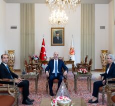 TBMM Başkanı Kurtulmuş, DBP Eş Genel Başkanlarını kabul etti