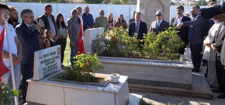 Teröristlerin katlettiği şehit Bedirhan bebek ve annesi Sivas'ta anıldı