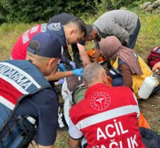 Tokat'ta epilepsi hastası, ulaşım güçlüğü nedeniyle evinden ambulans helikopterle alındı