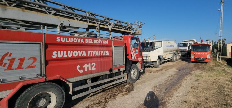 Amasya'da çıkan yangında 80 ton saman yandı