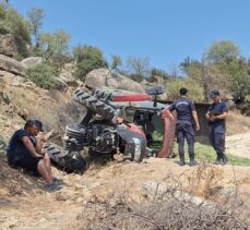 Aydın'da devrilen traktörün sürücüsü hayatını kaybetti