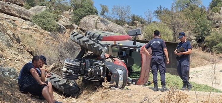 Aydın'da devrilen traktörün sürücüsü hayatını kaybetti