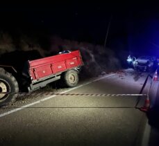 Balıkesir'de otomobilin traktöre çarpması sonucu 1 kişi öldü, 3 kişi yaralandı