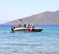 Bodrum'da gönüllü dalgıçlar deniz dibi temizliğini Çiftlik Koyu'nda tamamladı