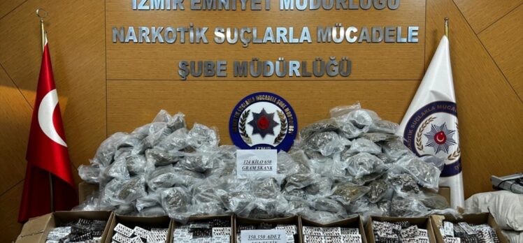 İzmir'de 124 kilo esrar ile 350 sentetik ecza ele geçirildi, şüpheli tutuklandı