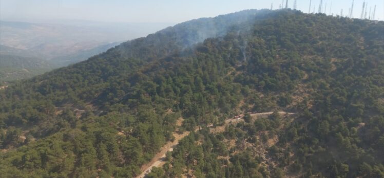 GÜNCELLEME – İzmir'in Karşıyaka ilçesinde çıkan orman yangınına müdahale sürüyor