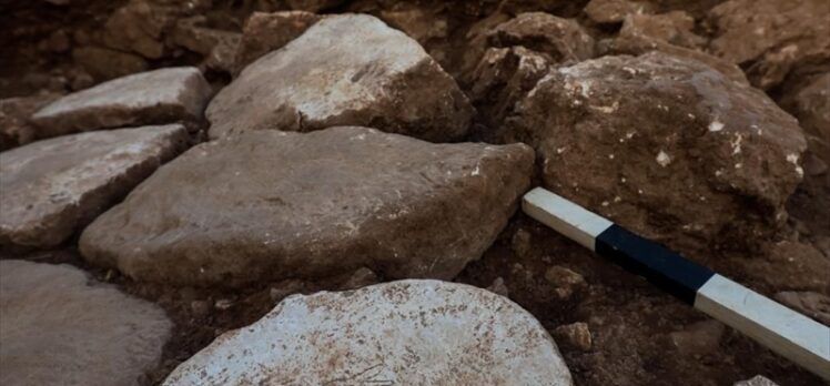 Karahantepe'de kazı alanında koşar halde betimlenen yaban eşeği figürü bulundu