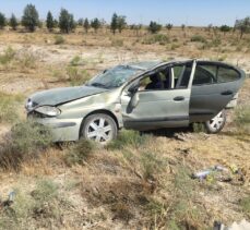 Konya'da takla atan otomobildeki 8 kişi yaralandı