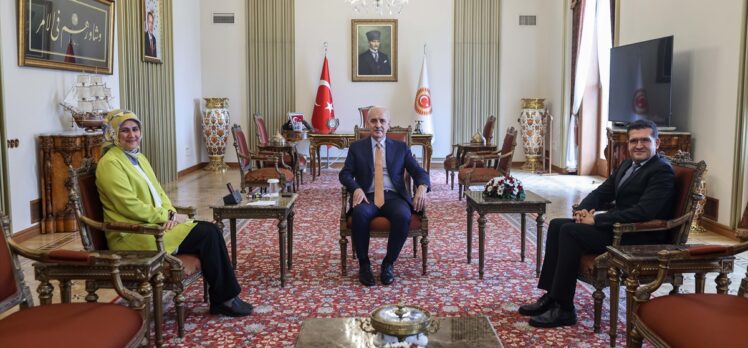 TBMM Başkanı Kurtulmuş, Türk Kızılay Genel Başkanı Yılmaz'ı kabul etti