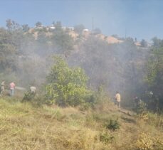 Tunceli'de ormanlık alanda çıkan yangına müdahale ediliyor