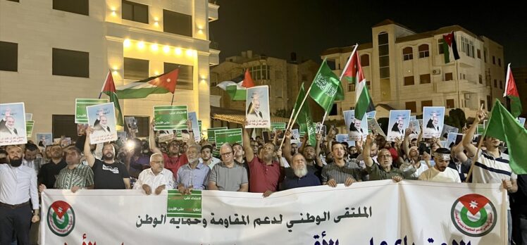 Ürdün'de Hamas Siyasi Büro Başkanı Heniyye'ye yönelik suikast protesto edildi