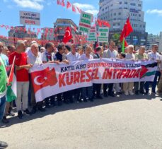 Zonguldak'ta Hamas lideri Heniyye ve Gazze için yürüyüş düzenlendi