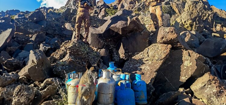 Ağrı'da terör örgütü PKK/KCK'ya yönelik operasyonda yaşam malzemesi ele geçirildi