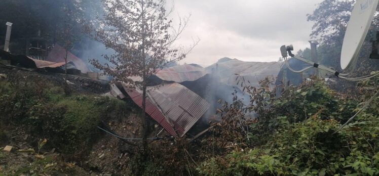 Artvin'de büyük bölümü ahşap olan bir restoran yandı