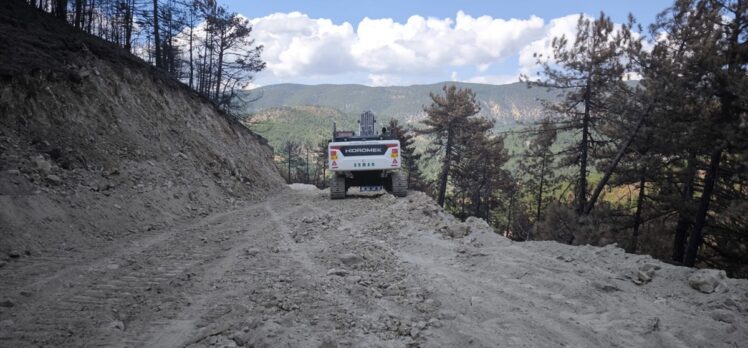 Bolu Göynük'te yanan orman alanlarında çalışma başlatıldı