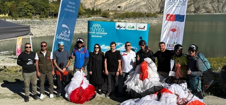 Erzurum'da hava sporları festivali ekstrem sporcularının gösterileriyle başladı