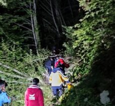 Kastamonu'da kayalıklarda mahsur kalan 2 madenci helikopterle kurtarıldı