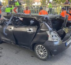 Konya'da köprülü üst geçitten düşen otomobilin sürücüsü yaşamını yitirdi